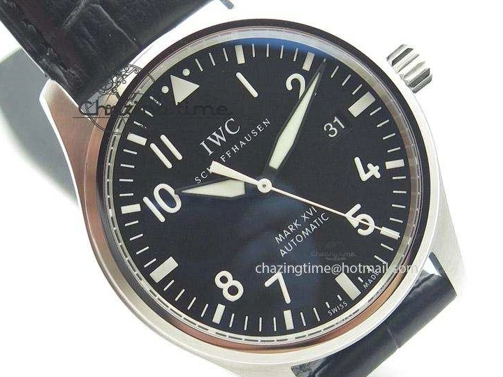 MIROTIME 1221 Mark XVI 1:1 Best Edition MK Maker SS Black Dial A2892 On Black Leather Strap Chic 7371